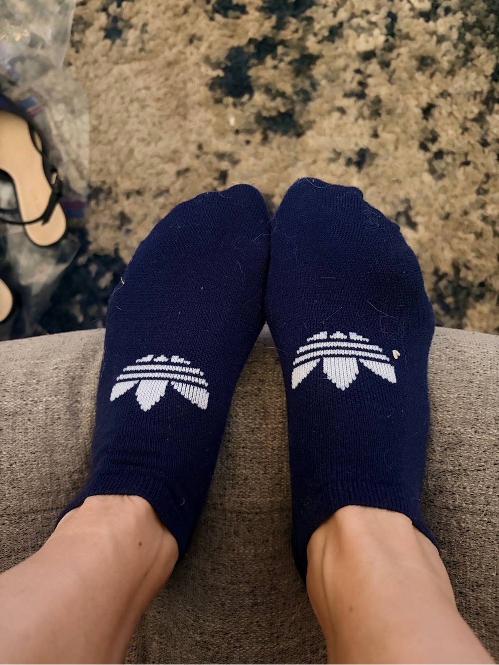 adidas Navy Low-Cut Trefoil No-Show Socks